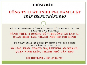 THÔNG BÁO THAY ĐỔI TRỤ SỞ VÀ MỞ THÊM CHI NHÁNH MỚI