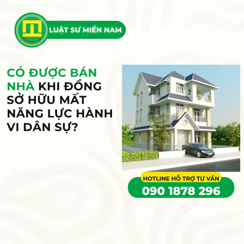 CÓ ĐƯỢC BÁN NHÀ KHI ĐỒNG SỞ HỮU MẤT NĂNG LỰC HÀNH VI DÂN SỰ?