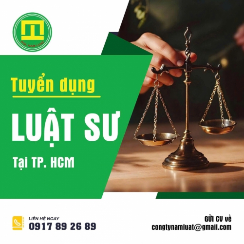 [HCM] PGL NAM LUẬT TUYỂN DỤNG LUẬT SƯ 